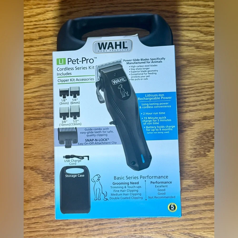 Wahl Pet-Pro Cordless Dog Grooming Clipper - Black